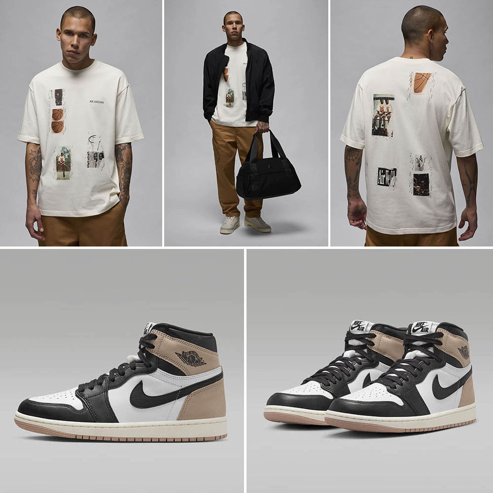 Air Jordan 1 High OG Latte Shirt Outfit