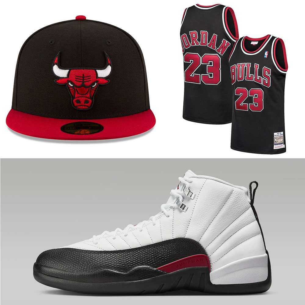 Air Jordan 12 Red Taxi Twist Chicago Bulls Outfits