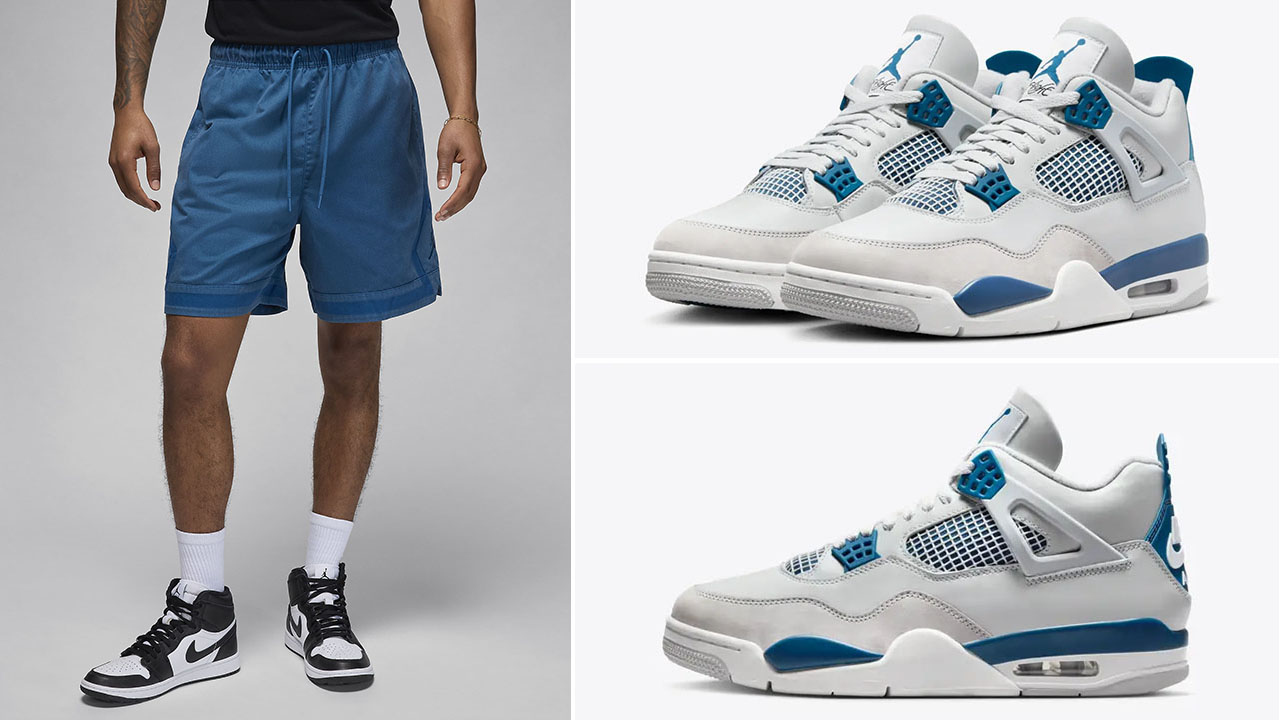 Air jordan cap 4 Military Blue Diamond Shorts