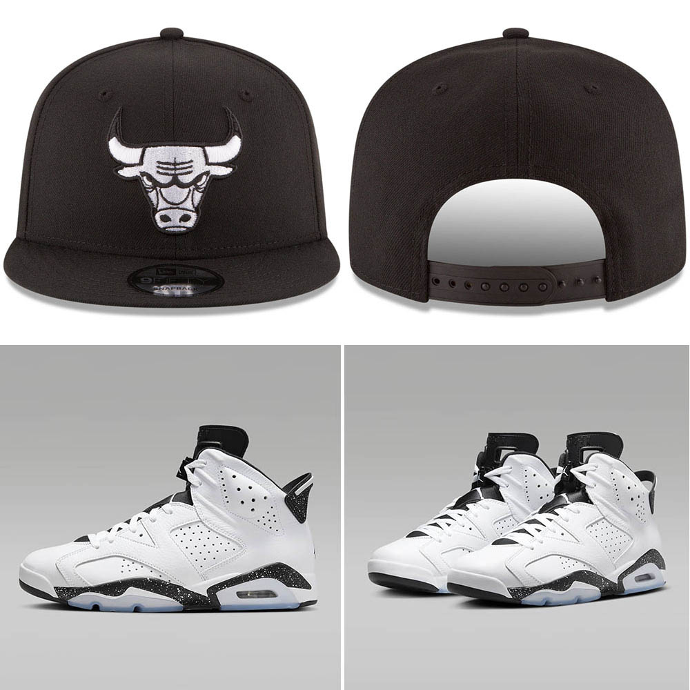Air Jordan 6 Reverse Oreo Bulls Snapback Hat