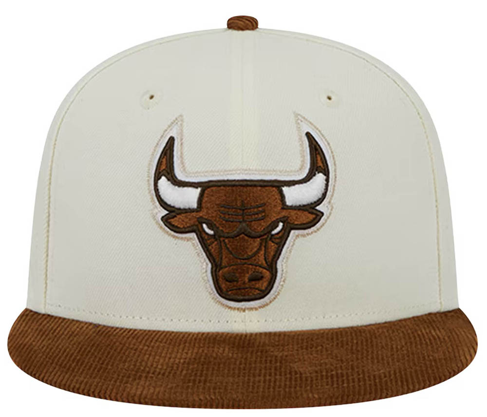 Chicago-Bulls-New-Era-2-Tone-Corduroy-Visor-59fifty-Fitted-Hat-Cream-Brown-3