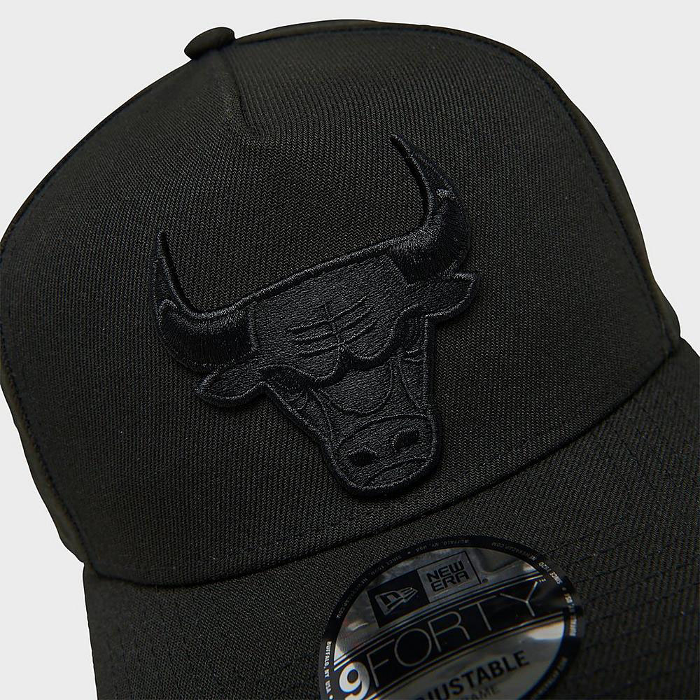 Chicago Bulls New Era Triple Black Snapback Hat 3