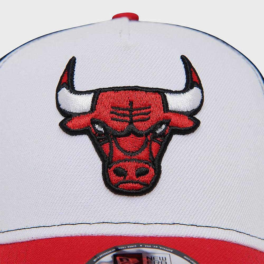 Chicago Bulls New Era Trucker Hat White Red Black 5
