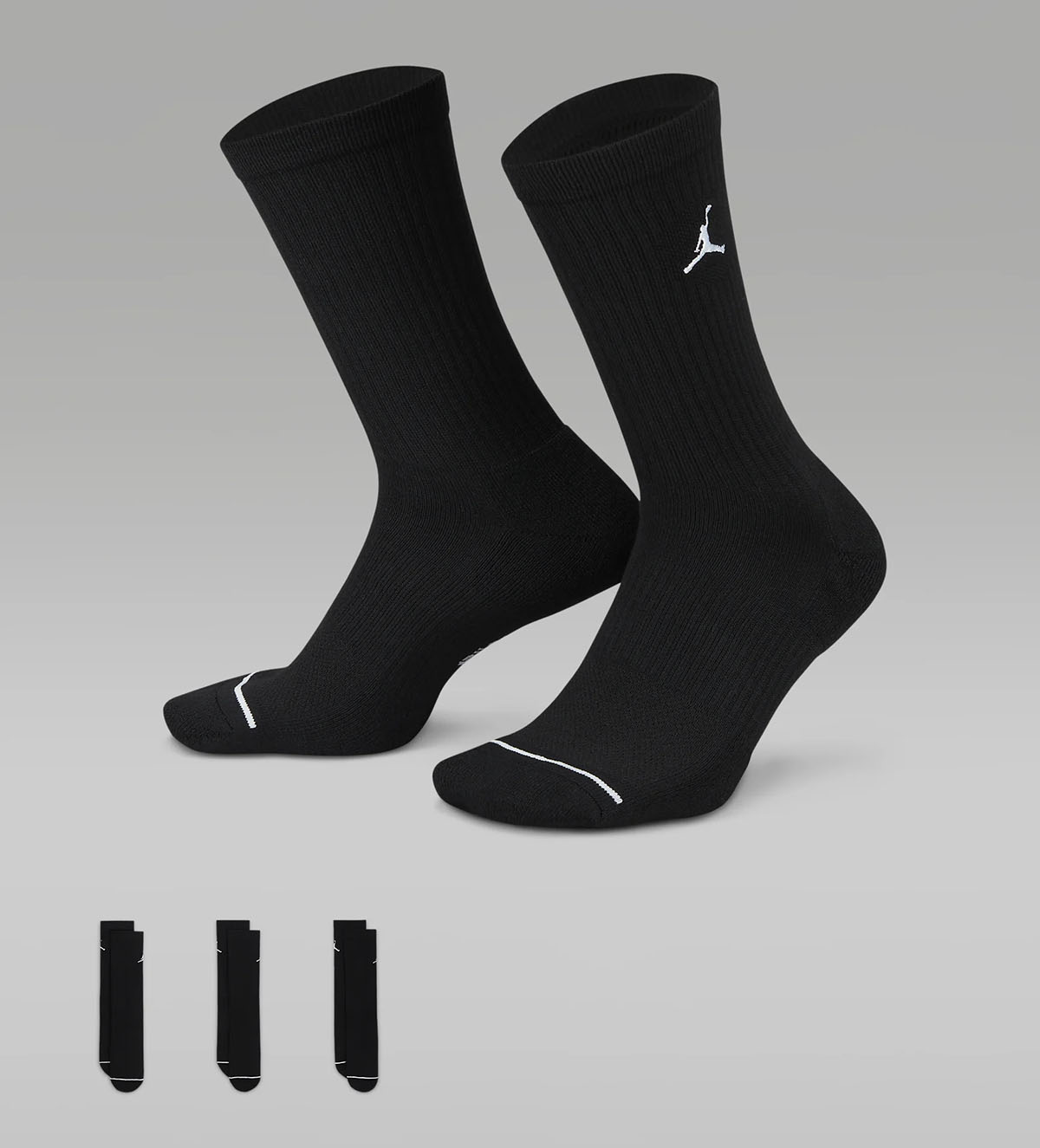 Jordan Everyday Crew Socks Black White