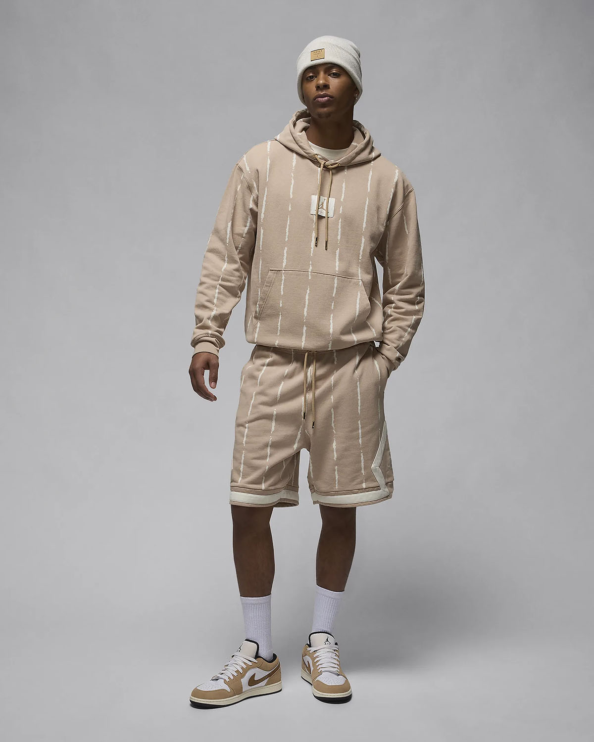 jordan Toe Flight Essentials Heroes Hoodie Shorts Legend Medium Brown Outfit