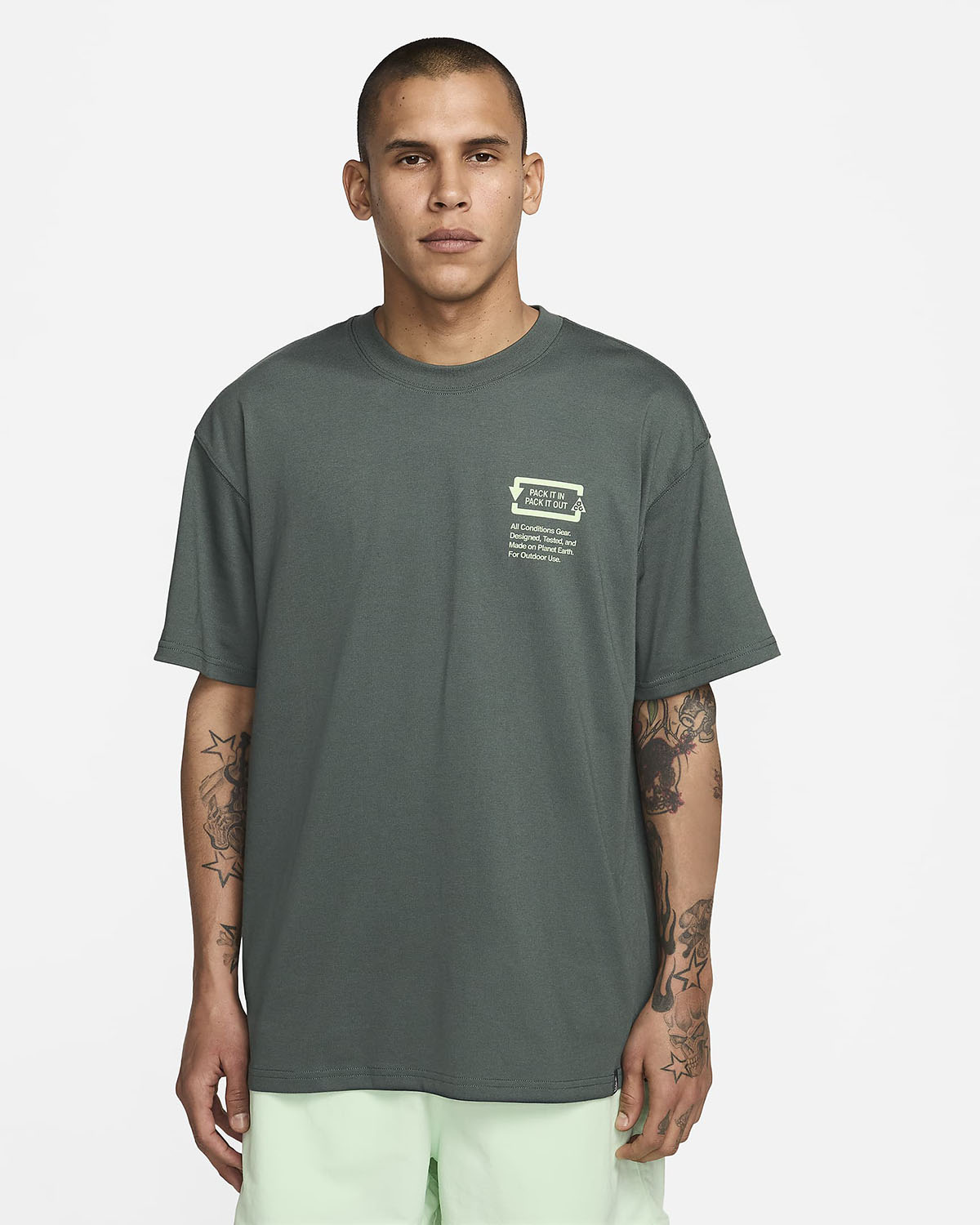 Nike ACG T Shirt Vintage Green 1