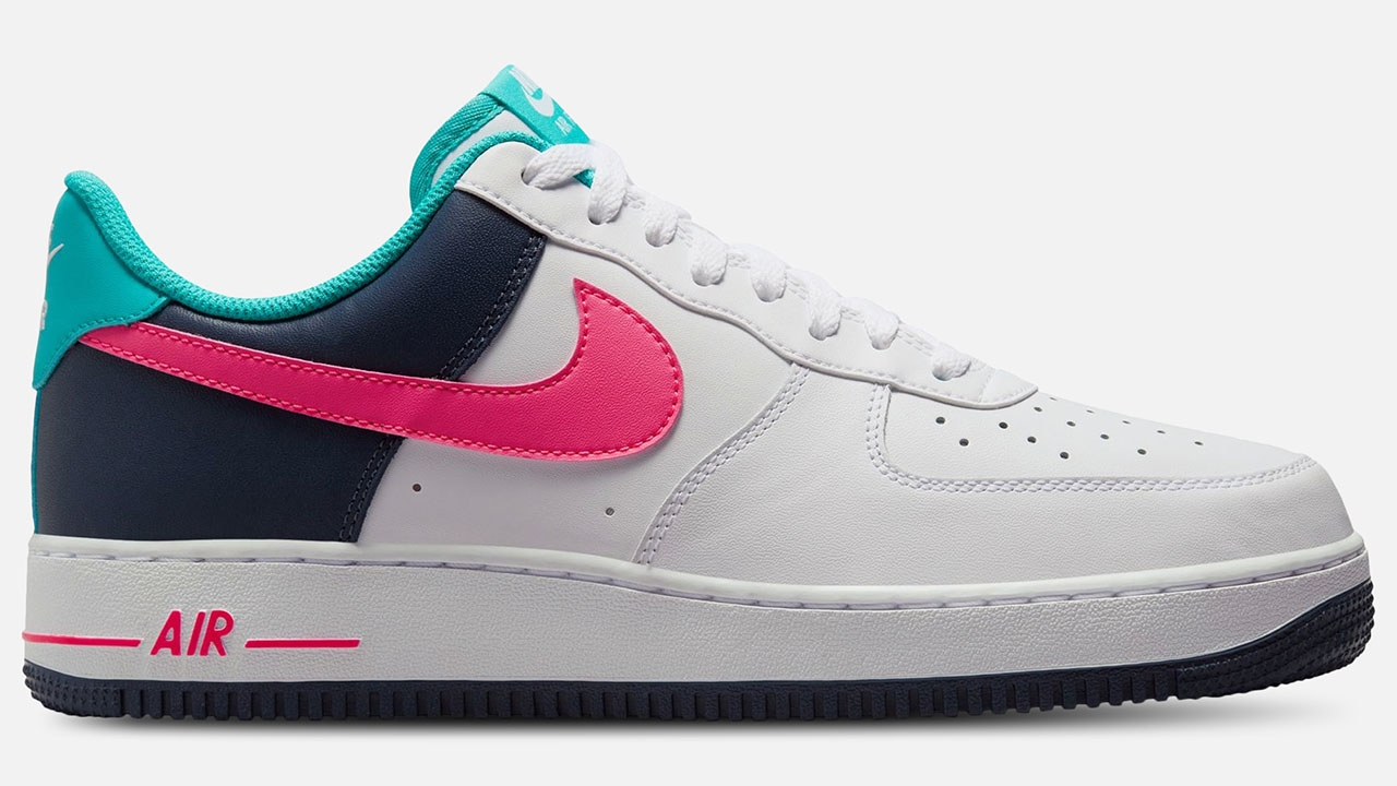 Nike Air Force 1 low White Dusty Cactus Thunder Blue Racer Pink