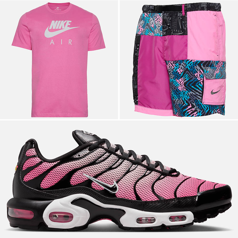 Nike Air Max Plus Playful Pink Shirt Shorts Outfit