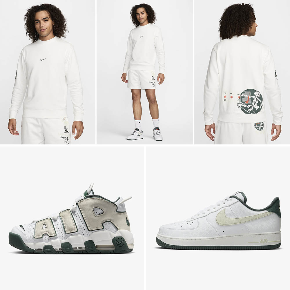 Nike Club Fleece Sweatshirt Summit White Sneaker Match
