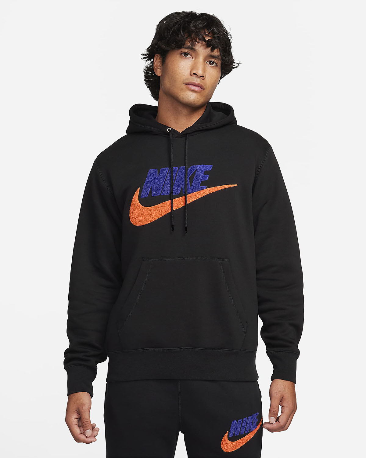 Nike Club Fleece Varsity Hoodie Black