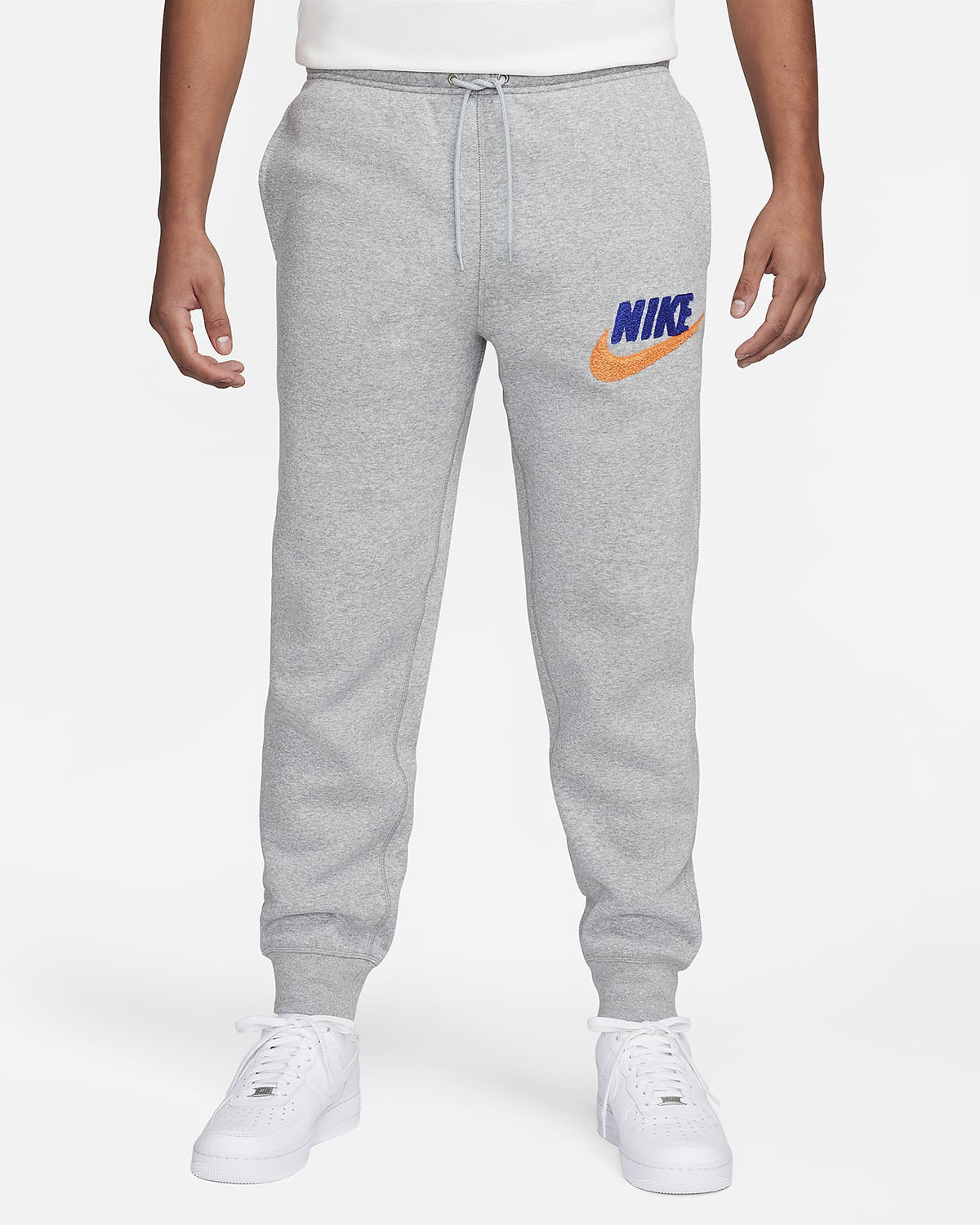 Nike Club Fleece Varsity Jogger Pants Grey