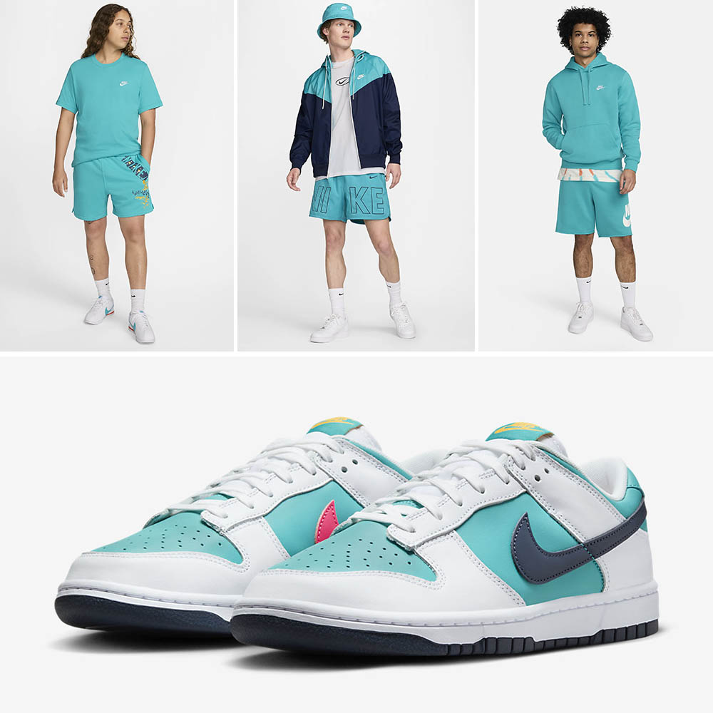 Nike Dunk Low Dusty Cactus Thunder Blue Matching Outfits