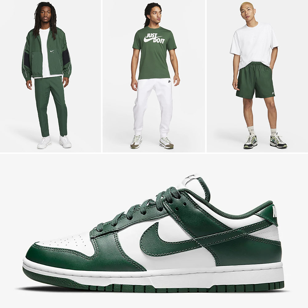 Nike Dunk Low Varsity Green Michigan State Outfits