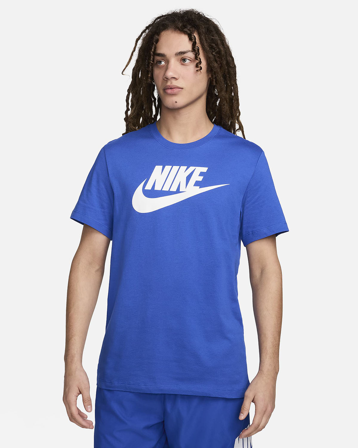 Nike Sportswear Logo T Shirt Game Royal White