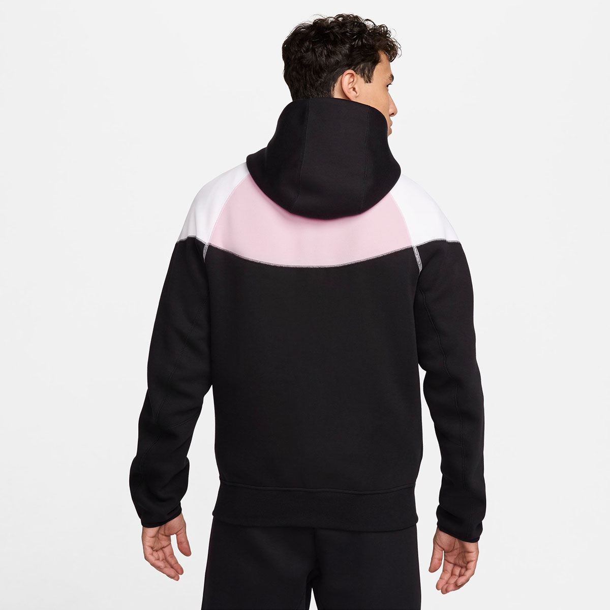 Nike Tech Fleece Hoodie Black Pink White 2