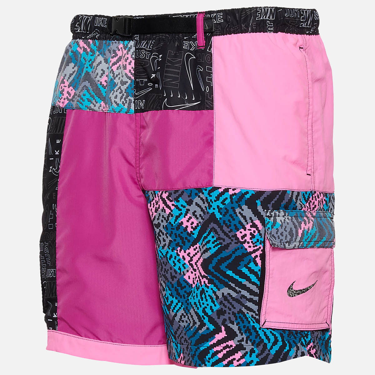 Nike What The Volley Shorts Pink Blue Black 1