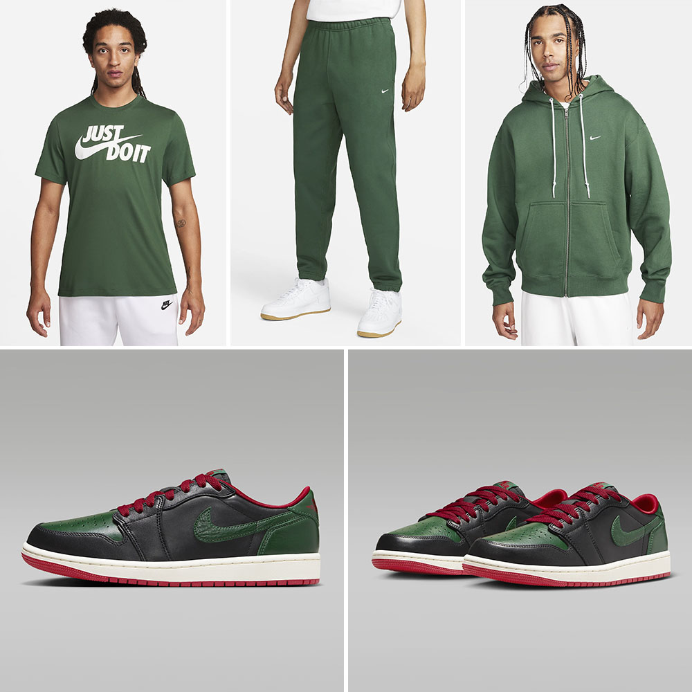 Air Jordan 1 Low OG Gorge Green Clothing Match