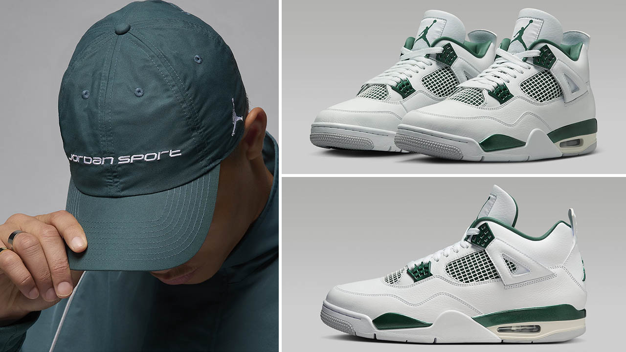 Air Jordan 4 Oxidized Green Cap