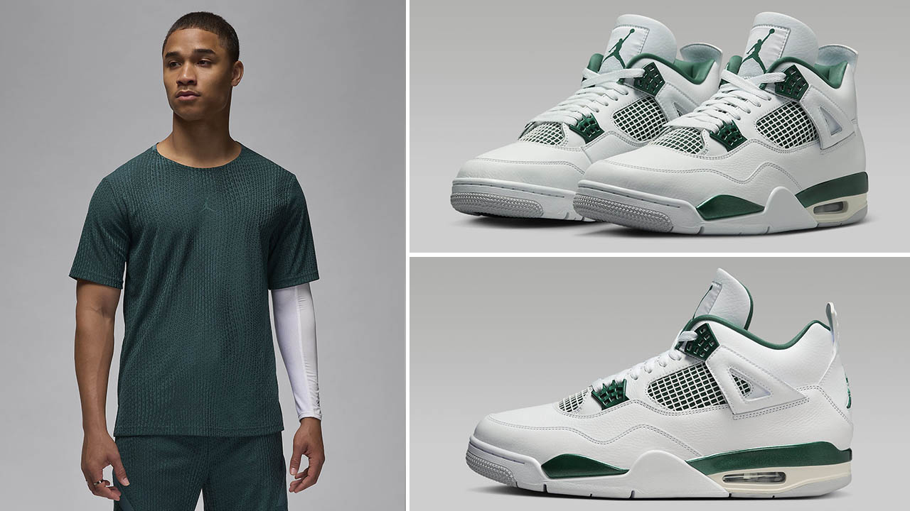 Air Jordan 4 Oxidized Green Matching Top