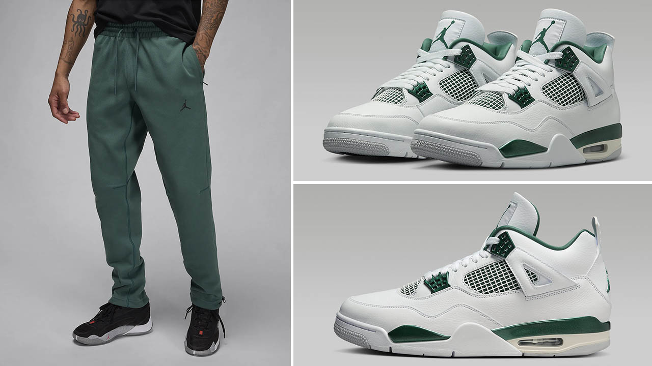 Air Jordan 4 Oxidized Green Pants Outfit