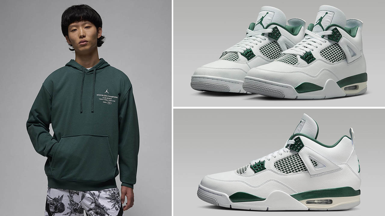 Air Jordan 4 Oxidized Green Pullover Hoodie Outfit