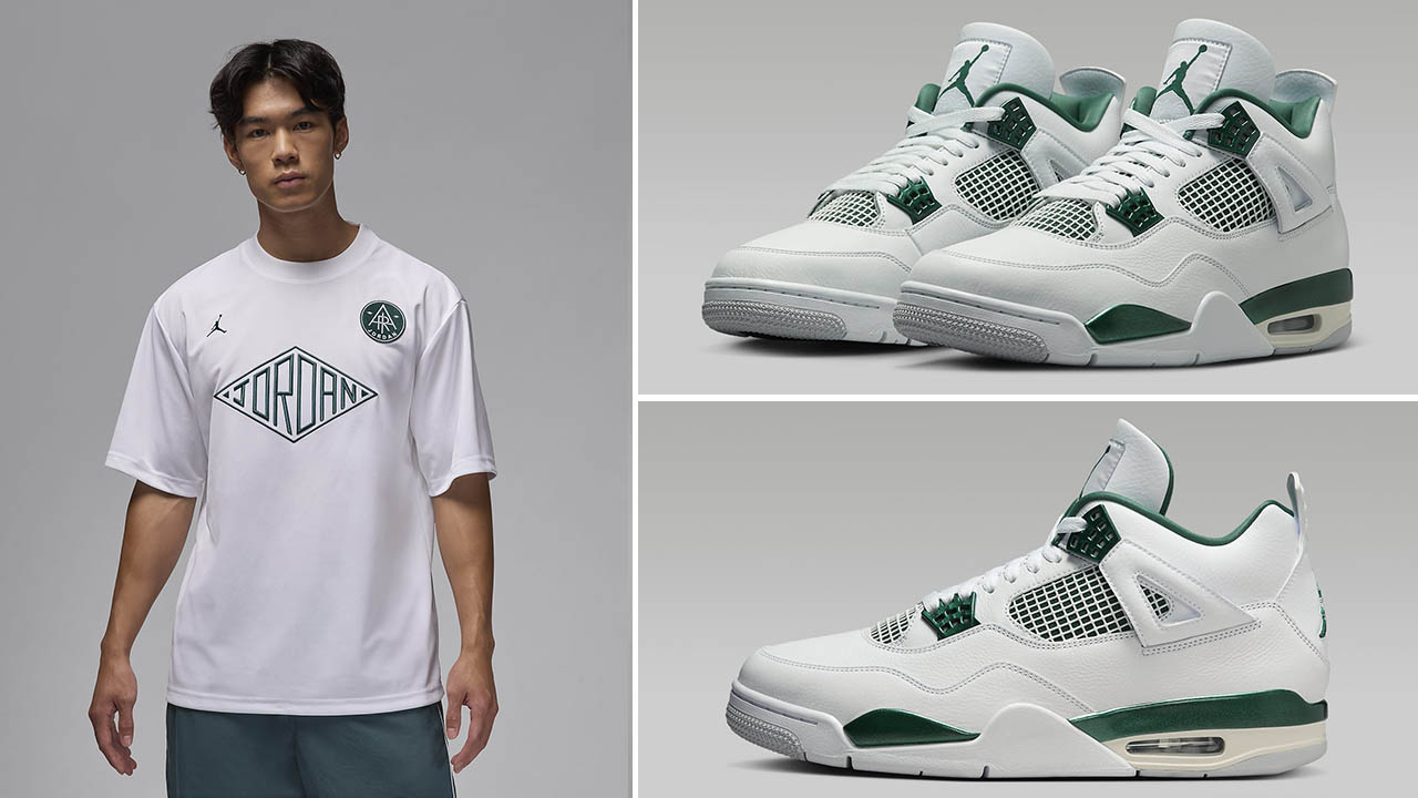 Air Jordan 4 Oxidized Green Shirt Outfit