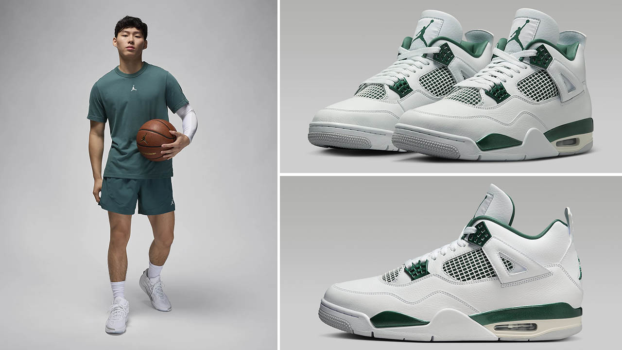 Air antracite jordan 4 Oxidized Green Shirt Shorts Outfit