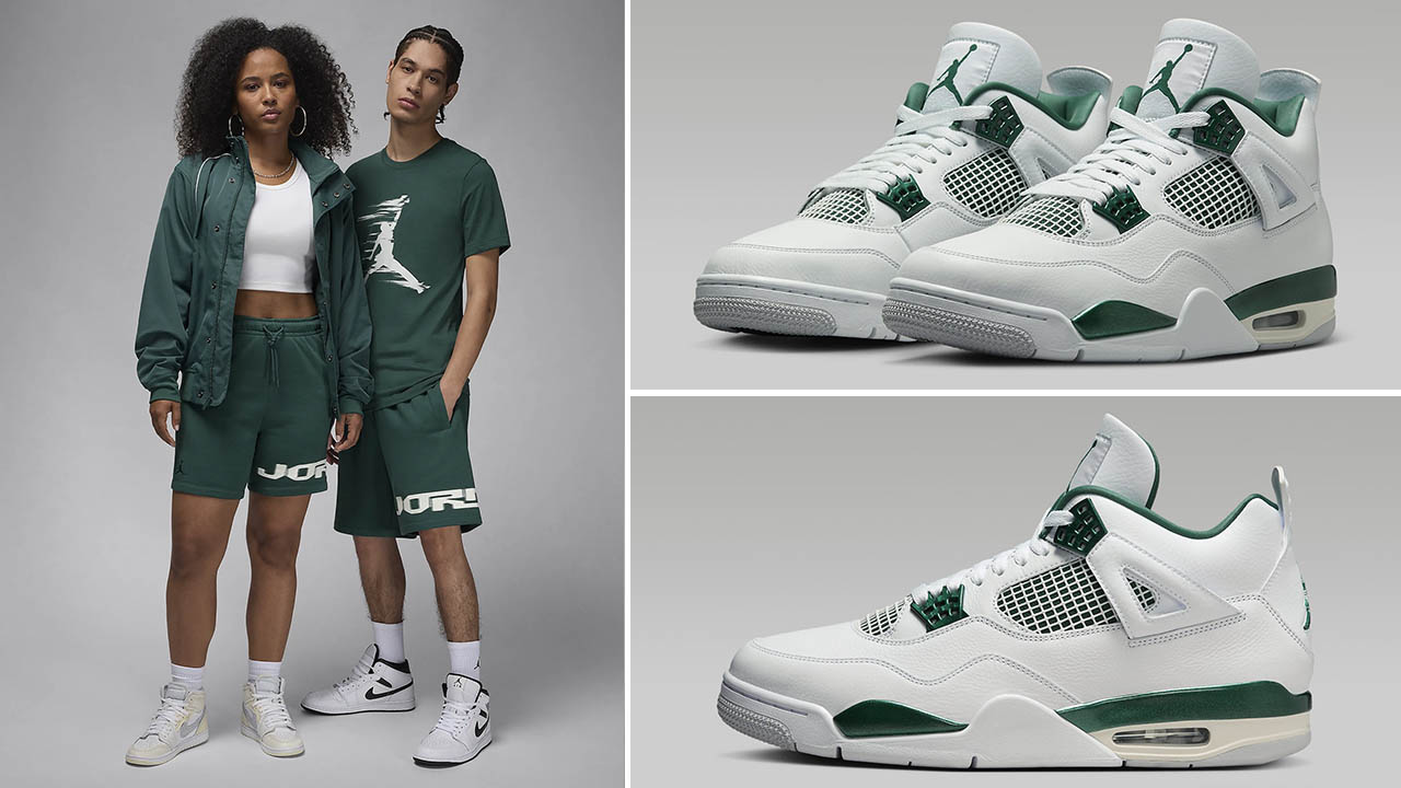 Air Jordan 4 Oxidized Green Shorts Outfit