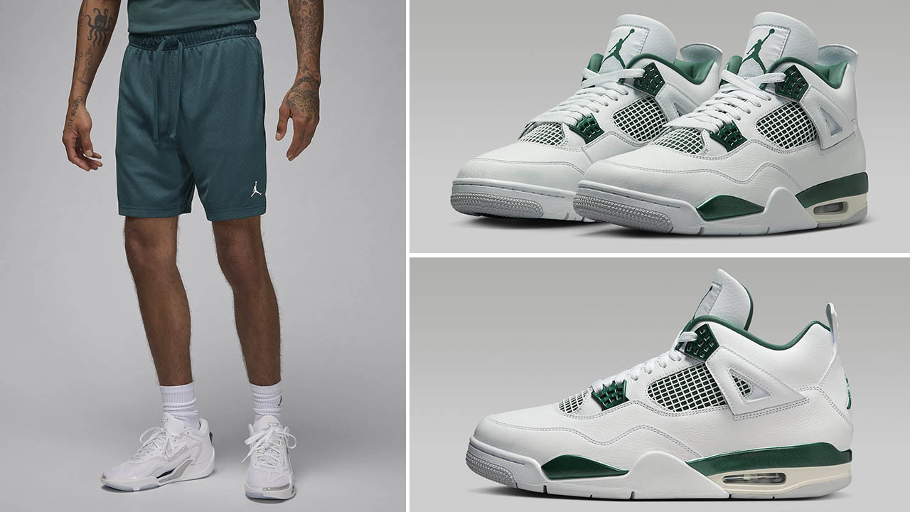 Air antracite jordan 4 Oxidized Green Shorts Outfit