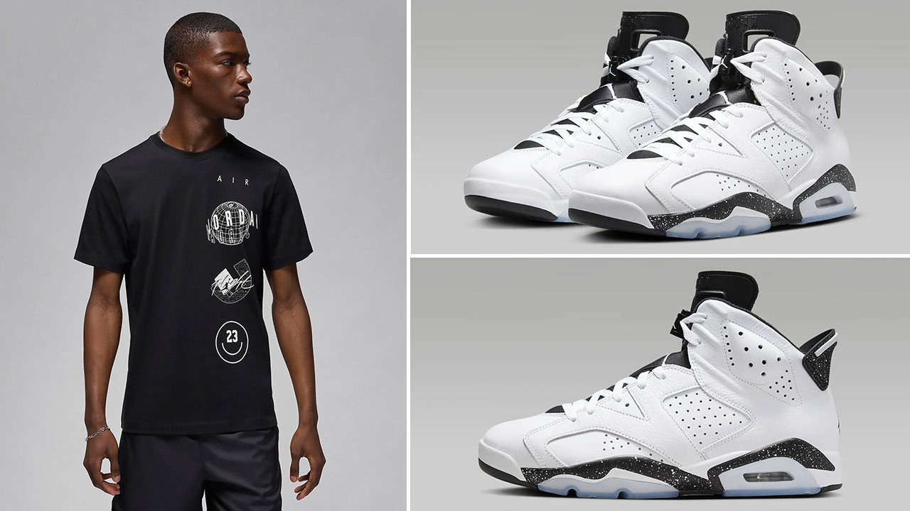 Air Jordan 6 Reverse Oreo Shirt to Match Shoes 8
