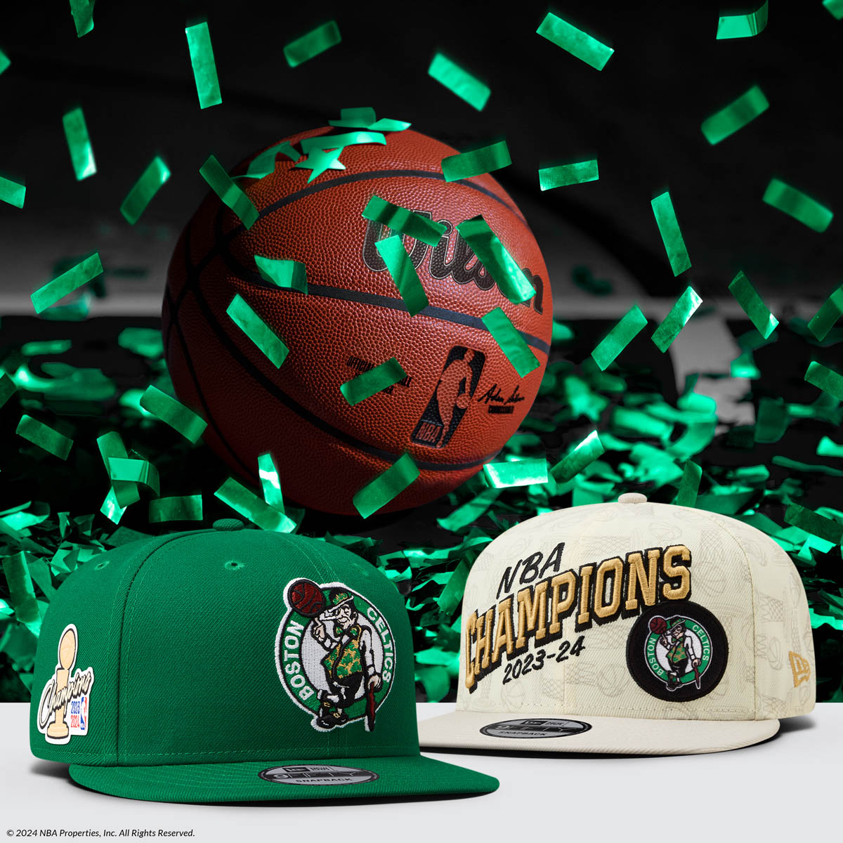Boston Celtics 2024 NBA Finals Champions New Era Hats Caps