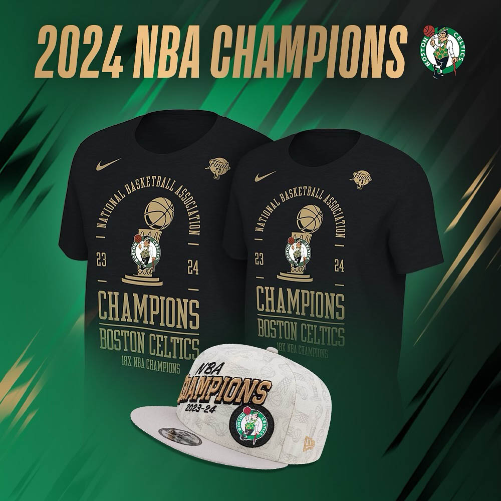 Boston Celtics 2024 NBA Finals Champions Shirts and Hats
