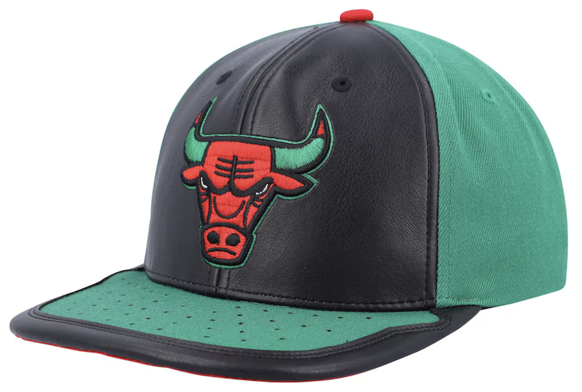 Chicago-Bulls-Mitchell-Ness-Hat-Black-Green-Red