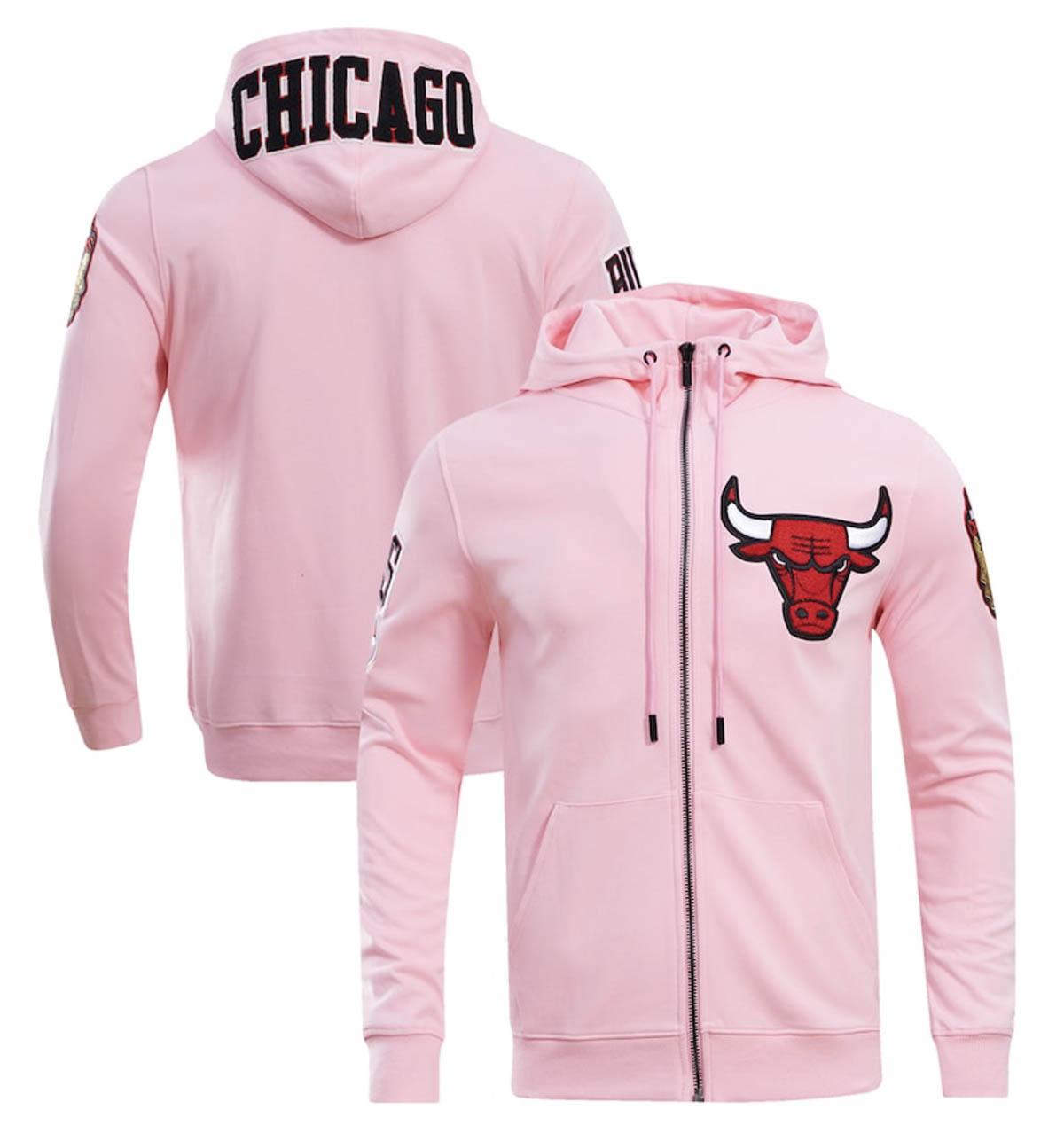 Chicago-Bulls-Pro-Standard-Pink-Full-Zip-Hoodie