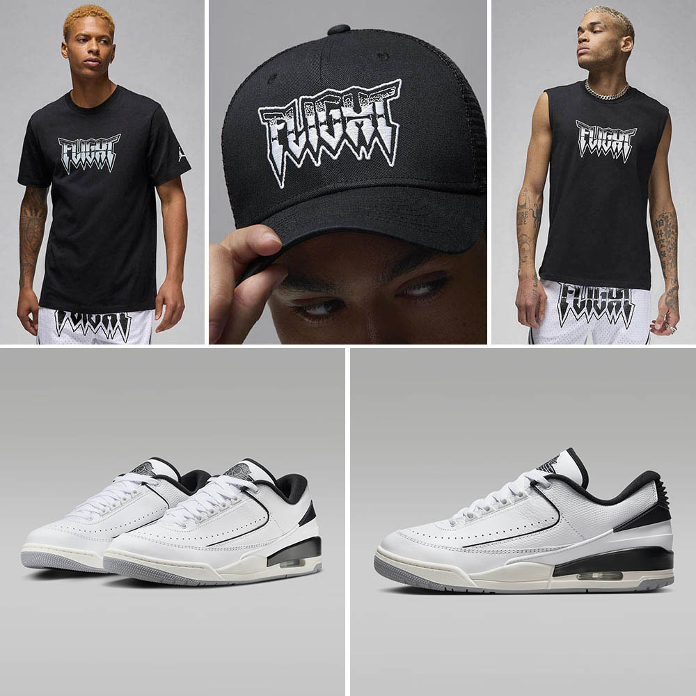 Jordan 2 3 White Black Outfits 1