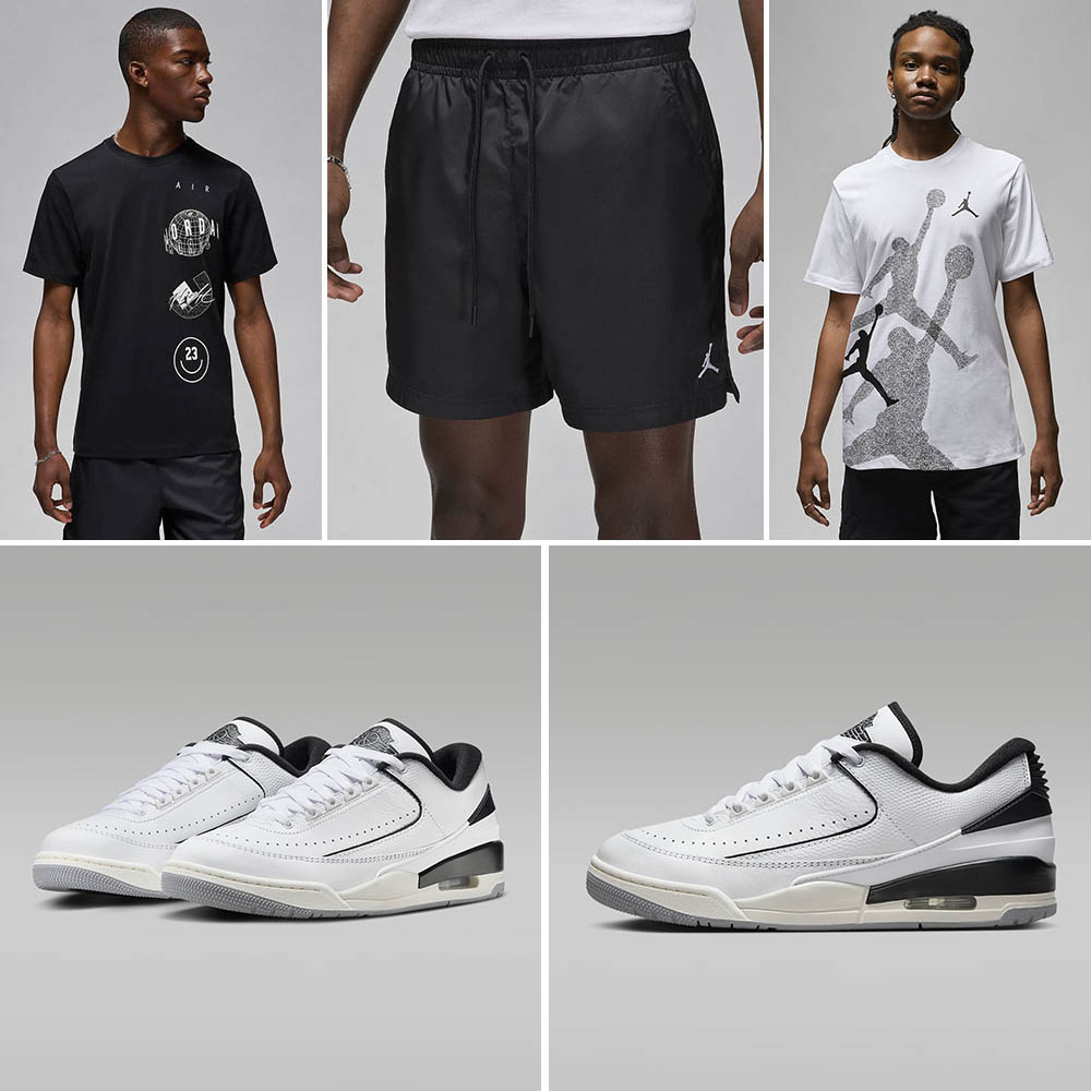 Jordan 2 3 White Black Outfits 2