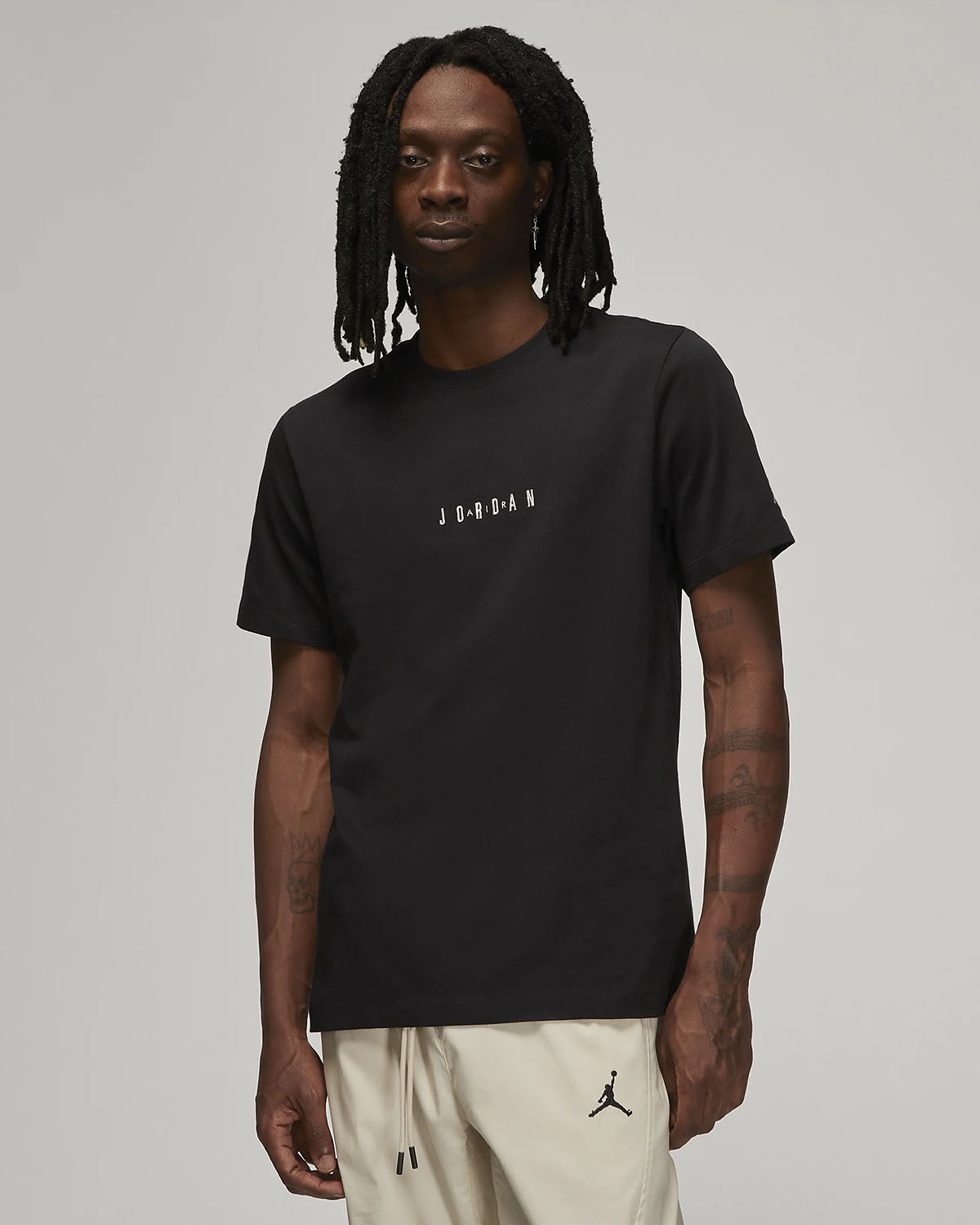 Jordan Air Embroidered T Shirt Black 1
