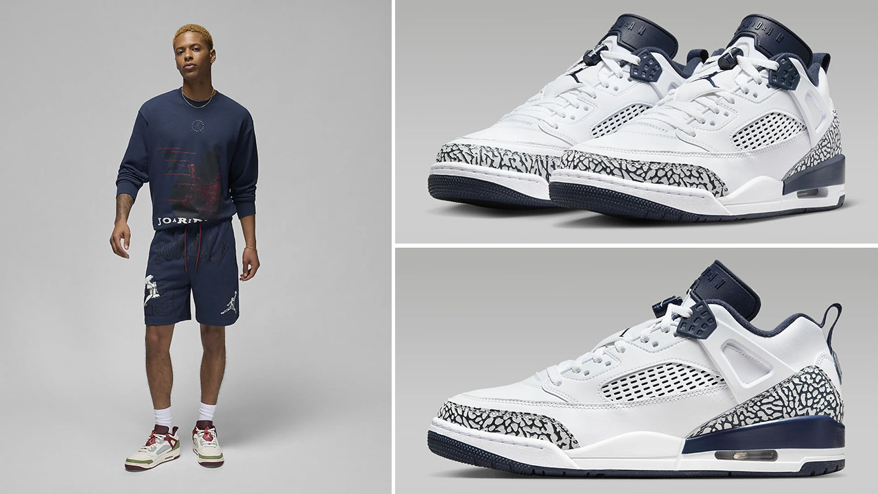 Jordan Spizike Low Obsidian Outfits Shirts Shorts Clothing