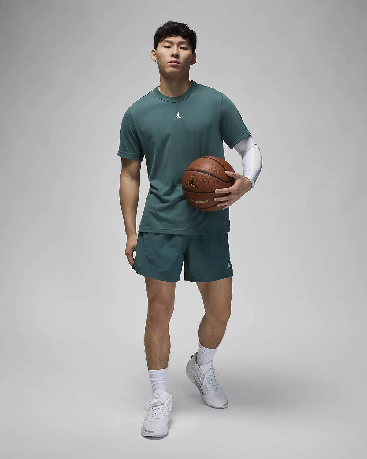 Jordan Sport Dri Fit Shirt and Shorts Oxidized Green