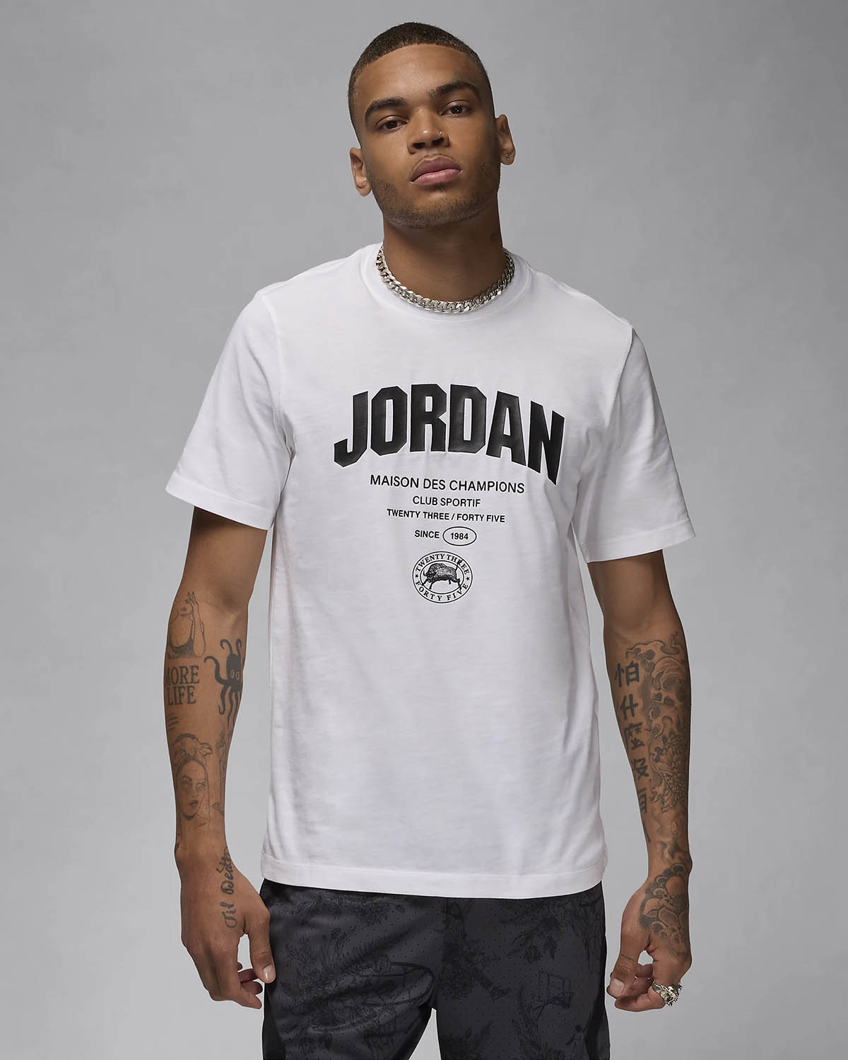 Jordan Sport Dri Fit T Shirt White Black