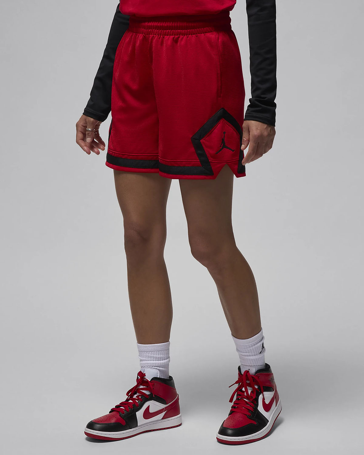 Jordan Sport Womens Diamond Shorts Gym Red Black
