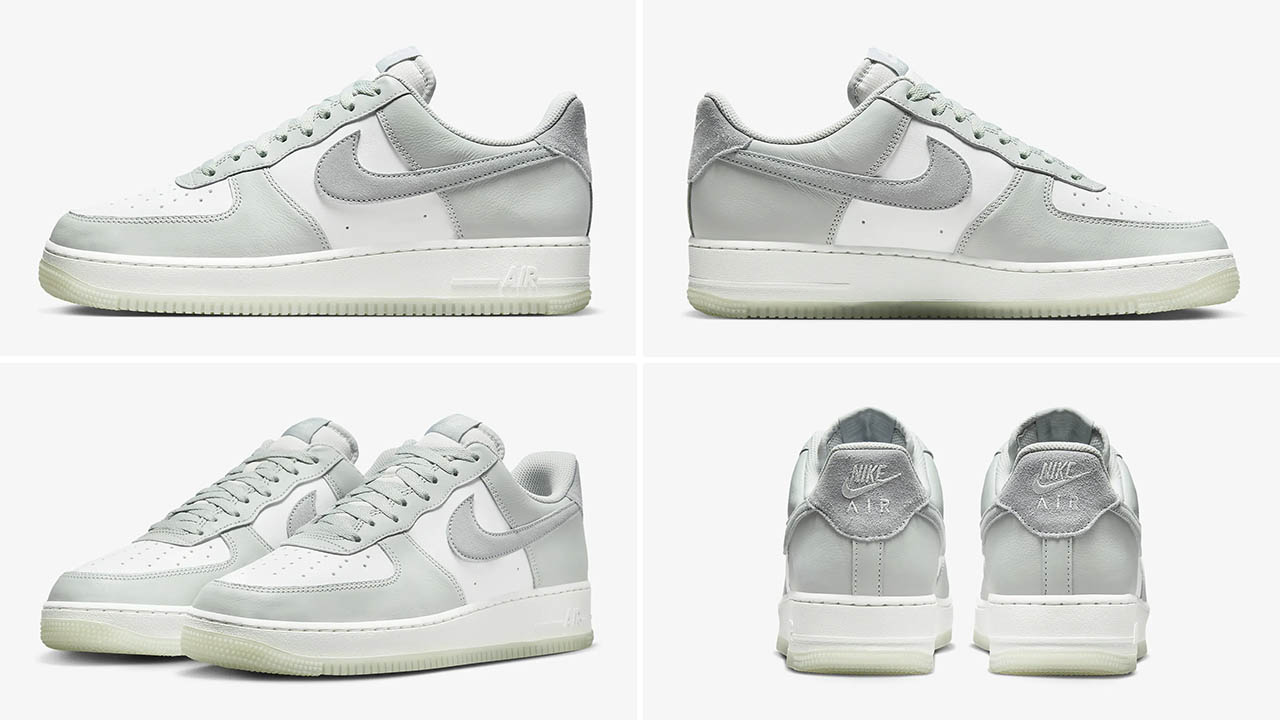 Nike Air Force 1 Low Light Silver Summit White Light Pumice Shoes