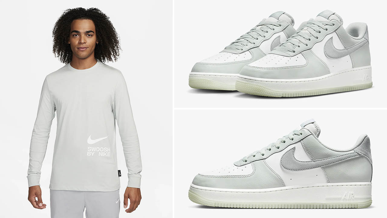 Nike Air Force 1 Low Light Silver Summit White Shirt Outfit