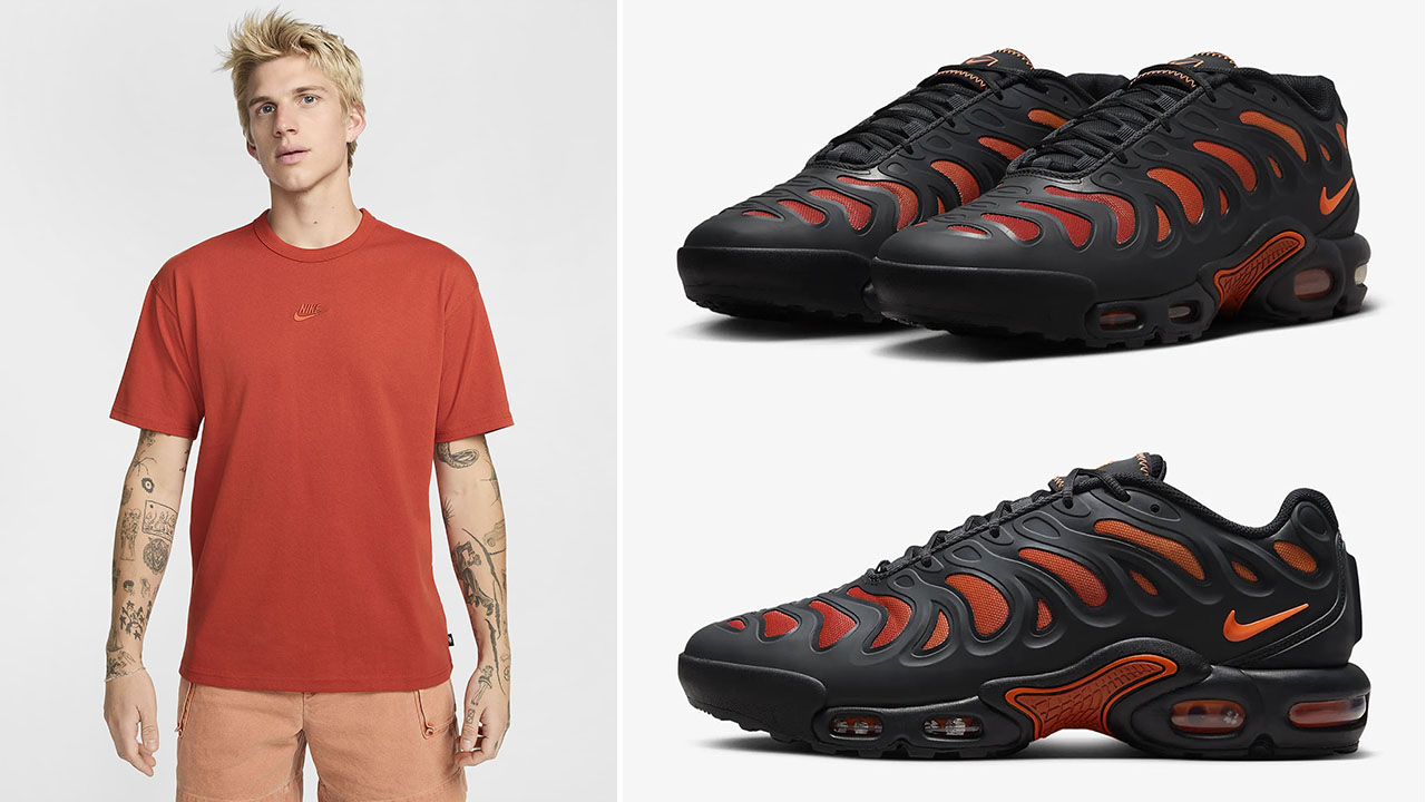 Nike Air Max Plus Drift Dragon Red Matching Shirt Outfit