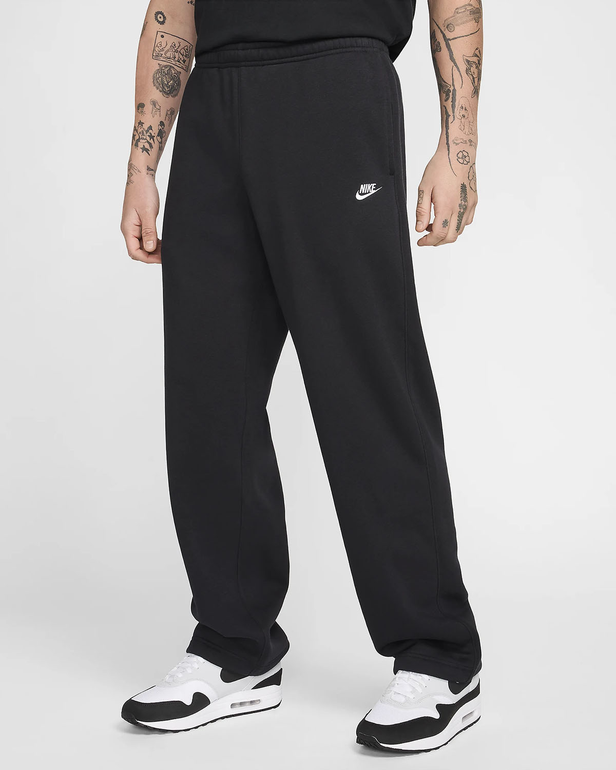 Nike Club Fleece Bungee Pants Black White