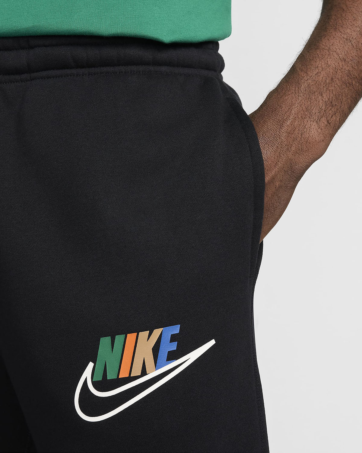 Nike Club Fleece Open Hem Pants Black Multi Color 2