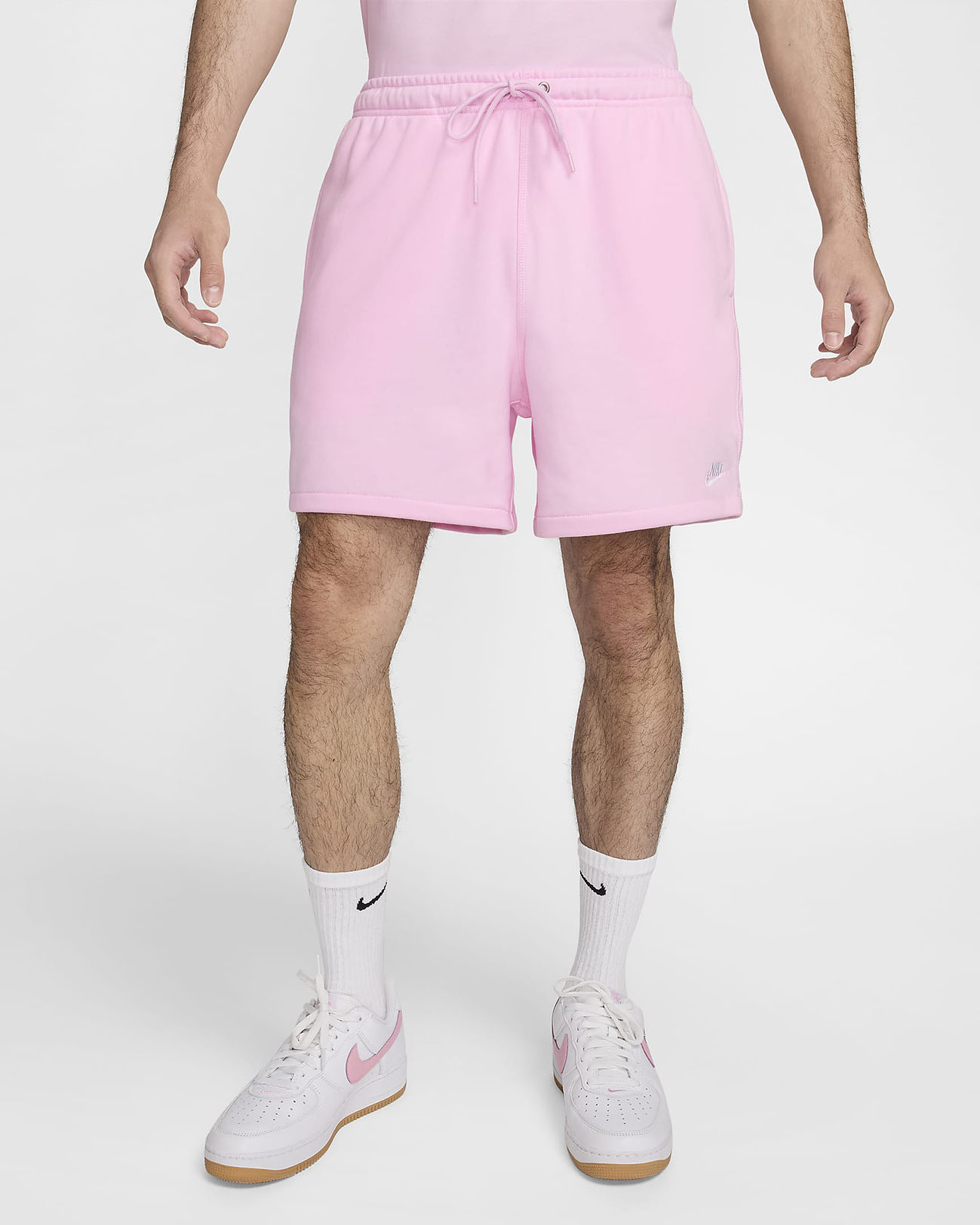 Nike Club French Terry Flow Shorts Pink Foam