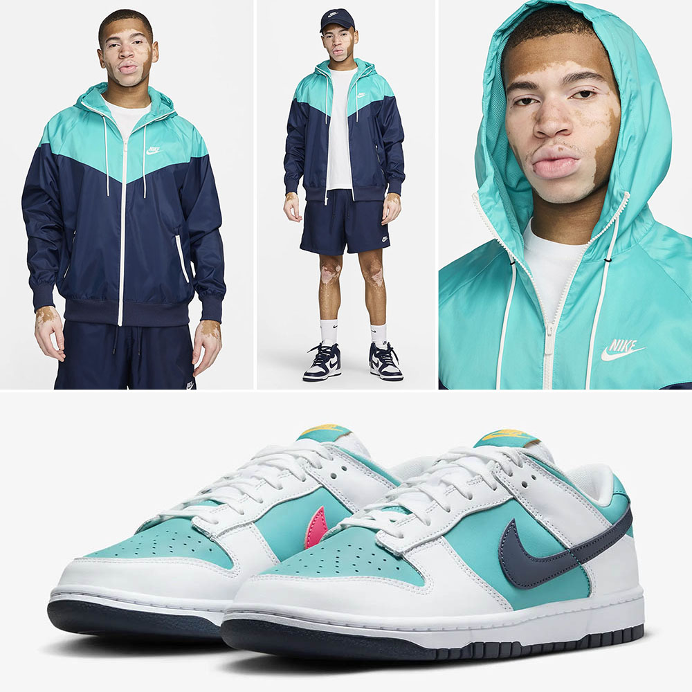 Nike Dunk Low Dusty Cactus Windrunner Jacket Outfit