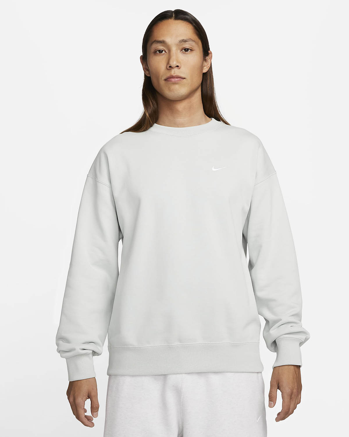 Nike Solo Swoosh Sweatshirt Light Silver
