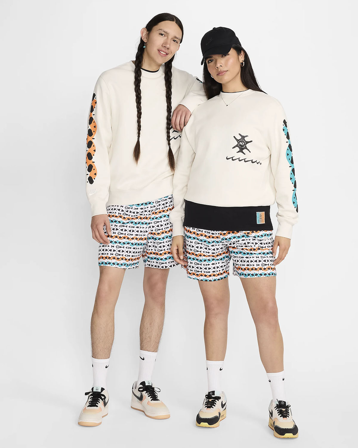 Nike Sportswear Club Fleece N7 Crew Neck Sweatshirt and Shorts